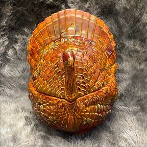 Vintage Ceramic Turkey Tureen
Covered Dish Thanksgiving Harvest